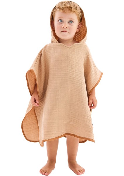 4 Katlı Müslin Bebek Pançosu – Banyo ve Plaj Kullanımı