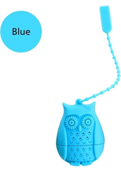 Baykuş Mavi Tarzı Yaratıcı Çay Demlik Karikatür Sevimli Hayvan Silikon Uzun Saplı Çay Filtresi Dikey Demlik Silikon Çay Huni Mutfak Aksesuarları (Yurt Dışından)