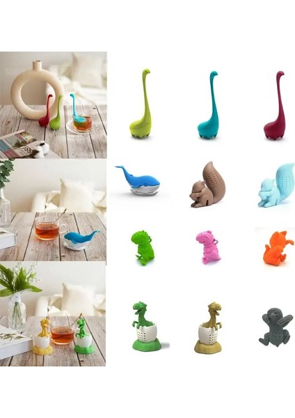 Baykuş Mavi Tarzı Yaratıcı Çay Demlik Karikatür Sevimli Hayvan Silikon Uzun Saplı Çay Filtresi Dikey Demlik Silikon Çay Huni Mutfak Aksesuarları (Yurt Dışından) indirimleri