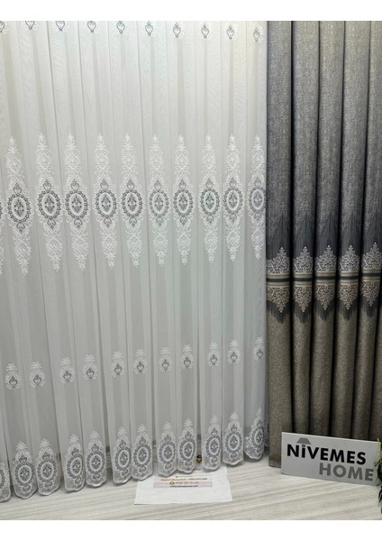 Nivemeshome Yaren 1/3 Sık Pileli Tül Perde Apm