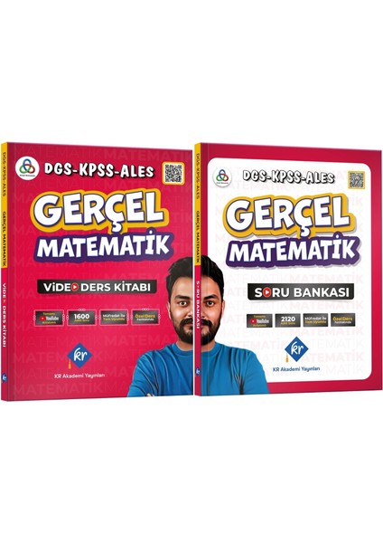 Gerçel Matematik DGS KPSS ALES Video Ders Kitabı ve Soru Bankası Seti
