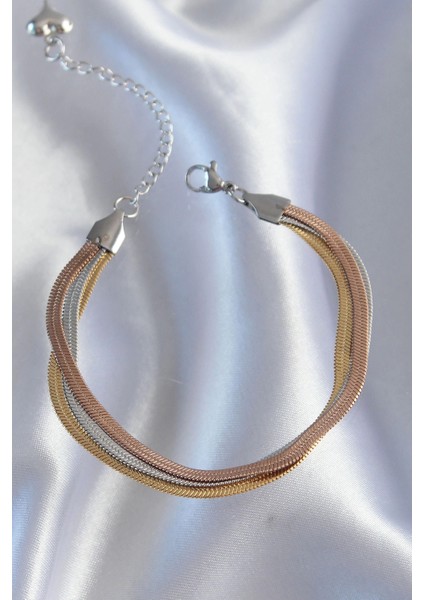 316L Çelik Renkli Italyan Zincir Model Çoklu Bileklik fiyatları