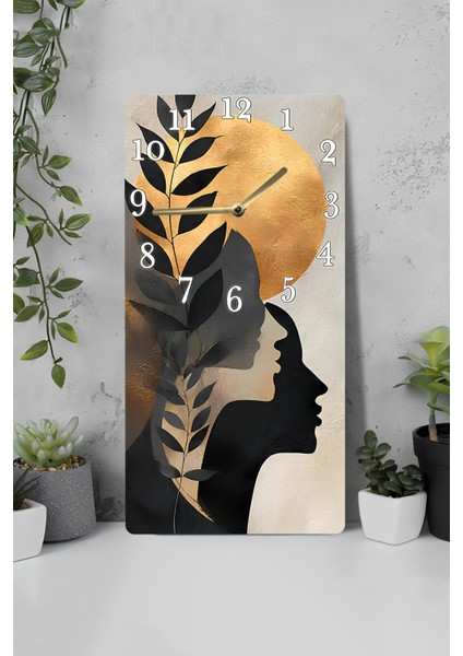 Modern Tasarımlı Mdf Dikdörtgen Duvar Saati – 30X60 Cm– USD106