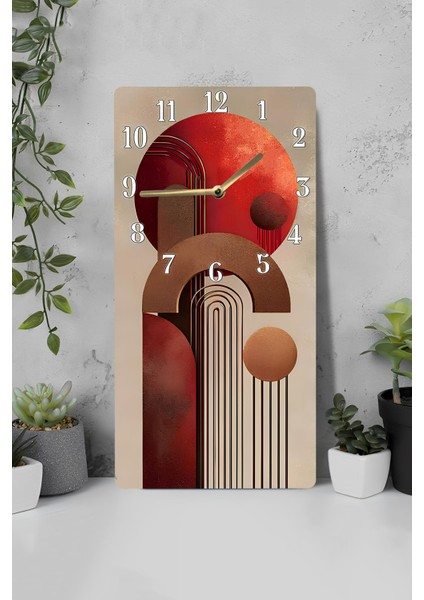 Mdf Dikdörtgen Saat 30X60 cm – Modern Uv Baskı Tasarım – 30X60 cm Uv Baskı– USD095