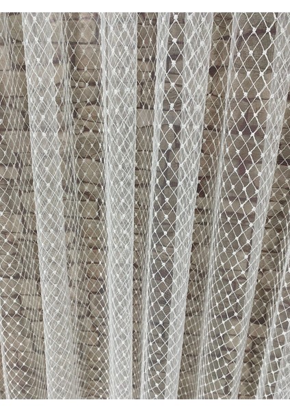 Tül Perde Borde Tül 1/3 Sık Pileli Nokta Desenli fırsatları