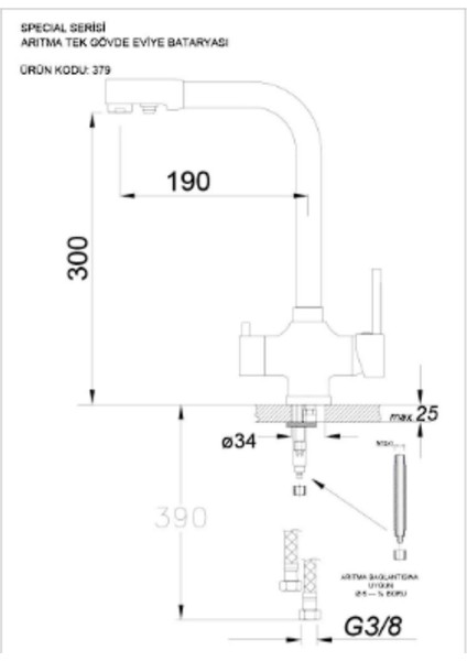 K002 Gri Mutfak Evyesi + Abant Arıtmalı Mutfak Bataryası indirimleri
