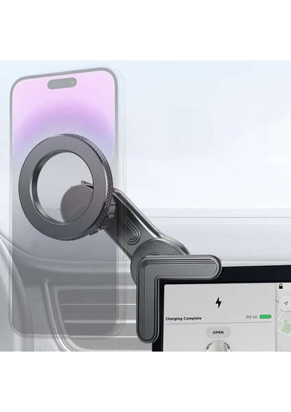 Tesla Araba ile Uyumlu ve Multimedia Ekranlı Arabalar ile Uyumlu Mag Screen Için Universal Araç Için Akıllı Telefon Tutucusu - ZR1082