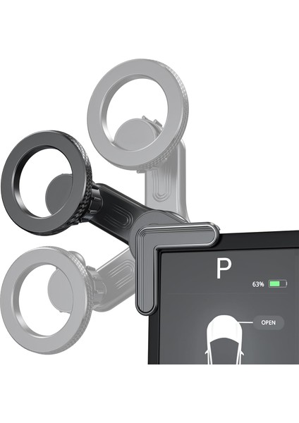 Tesla Araba ile Uyumlu ve Multimedia Ekranlı Arabalar ile Uyumlu Mag Screen Için Universal Araç Için Akıllı Telefon Tutucusu - ZR1082 modelleri