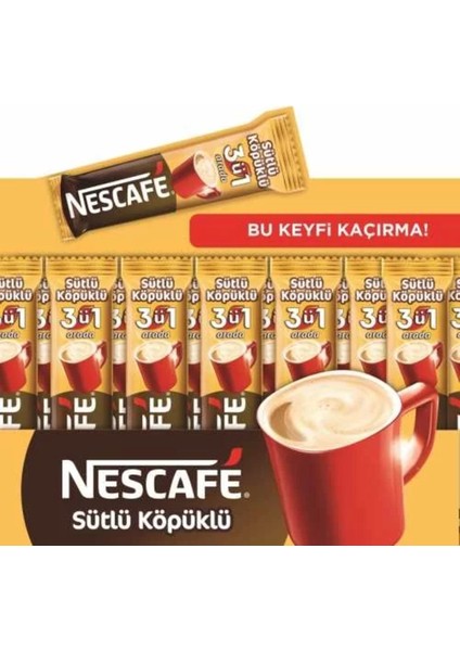 3 Ü 1 Arada Sütlü Köpüklü Kahve (48 Li Kutu)