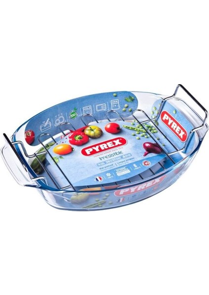 Borosilikat Oval Izgarılı Fırın Kabı 39x24 Cm fiyatları
