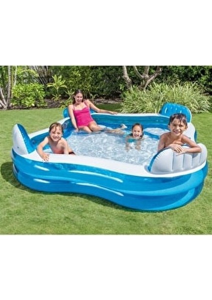 İntex Aile Havuzu 229x229x66 cm 990 L Su Kapasitesi Yetişkinler ve Çocuklar için Uygun modelleri