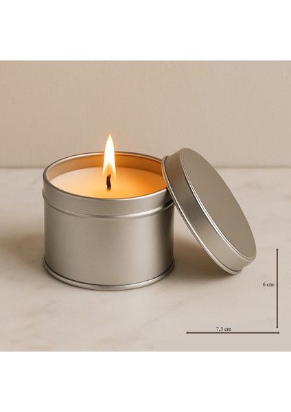 Paslanmaz Çelik Çok Amaçlı Gri Silindir Saklama Kutusu kapaklı 250ML, (Baharat, Kahve, Çay,Çerez, Mumluk...) çapı 73mm, yükseklik 60mm