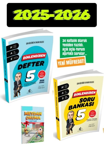 5. Sınıf Dinlendiren Defter + Soru Bankası Seti 2 Kitap 2025-2026 modelleri