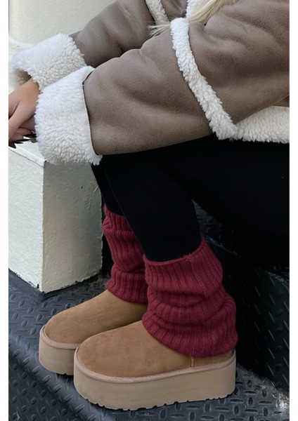 Cherry %100 Akrilik Üst Kalite Triko Örgü Çorap Tozluk