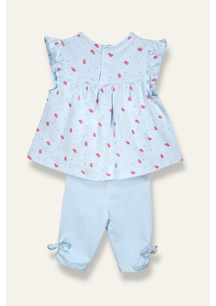 Kız Bebek Mercan Desenli Tayt Bluz Takım - Desenli fiyatları