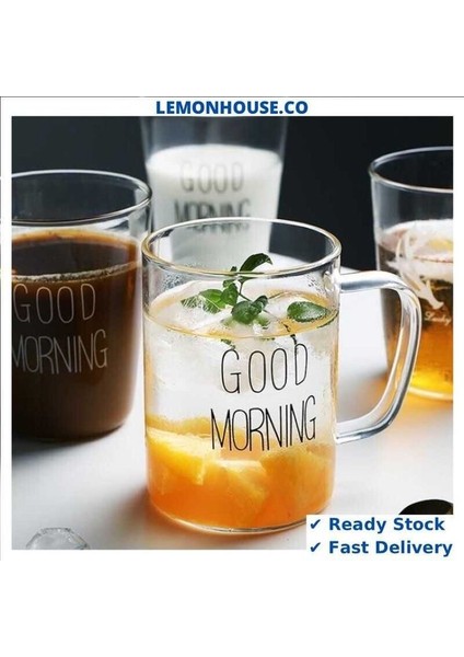 6'lı Good Morning 100 ml Borosilikat Cam Kahve Bardağı – Günaydın Türk Kahvesi ve Çay Kupası