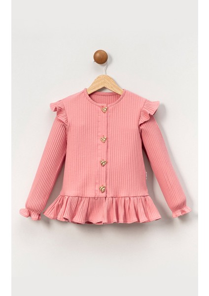 Fırfırlı Fitilli Kumaş Kız Çocuk Uzun Kollu Hırka fiyatları