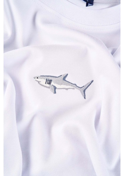 Büyük Beyaz Köpekbalığı Premium T-Shirt - Beyaz fiyatları