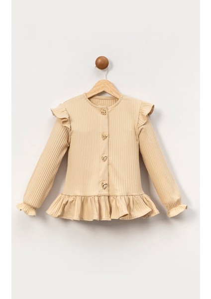 Fırfırlı Fitilli Kumaş Kız Çocuk Uzun Kollu Hırka fiyatları