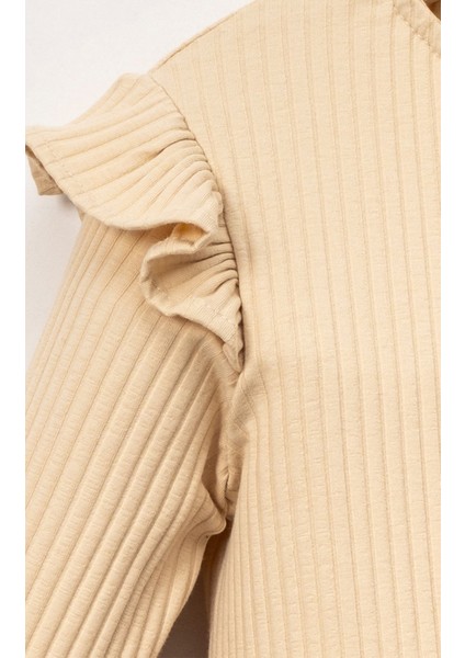 Fırfırlı Fitilli Kumaş Kız Çocuk Uzun Kollu Hırka modelleri