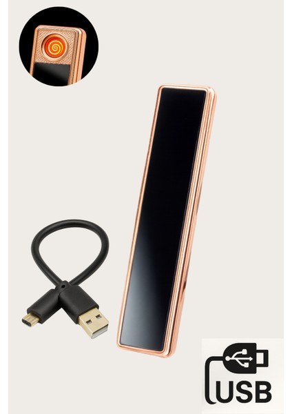 USB Çakmak – Şarj Edilebilir Dokunmatik Model