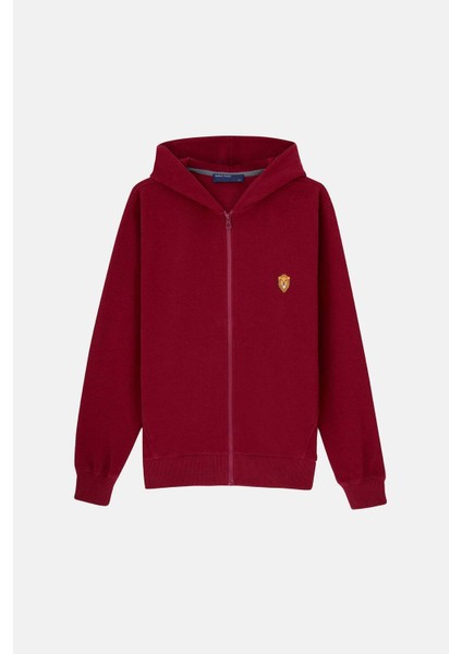 Aslan Supersoft Full Zip Hoodie - Bordo