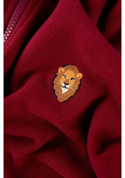 Aslan Supersoft Full Zip Hoodie - Bordo fiyatları