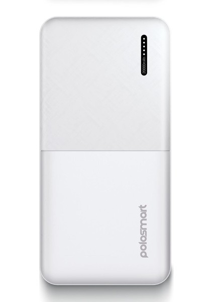 PBS132 LED Göstergeli 2 USB 1 Pd Çıkışlı Taşınabilir Şarj Cihazı Powerbank Beyaz