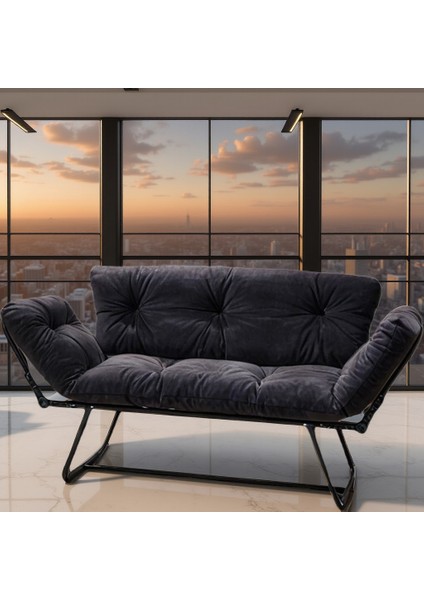 Yataklı Kanepe 2 Kişilik – Füme Mekanizmalı Katlanır Çekyat Koltuk