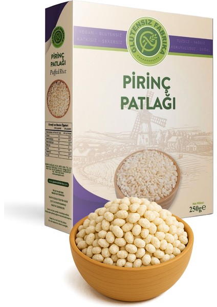 Pirinç Patlağı Sade 250 g (Glutensiz & Vegan) fiyatları