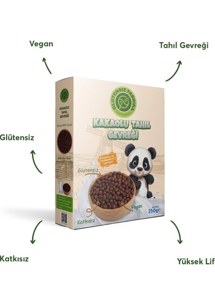 Glütensiz Kakaolu Tahıl Gevreği 250 g fırsatları