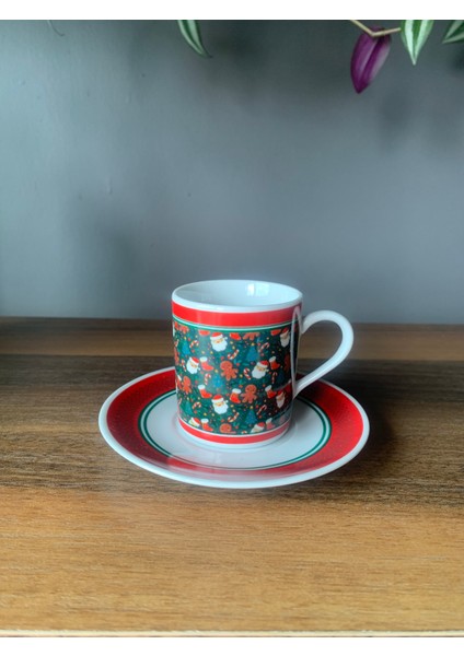 Yeni Yıl-Noel Baba Model 12 Parça 6 Kişilik Porselen Türk Kahvesi Fincan Takımı fiyatları