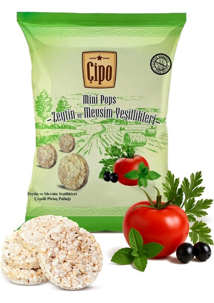ÇİPO Zeytin ve Mevsim Yeşillikleri Çeşnili Pirinç Patlağı 60 g x 3 Paket (Glütensiz & Vegan) modelleri