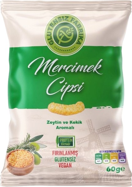 Zeytin ve Kekik Aromalı Mercimek Cipsi 60 g x 3 Paket (Glütensiz & Vegan) fiyatları