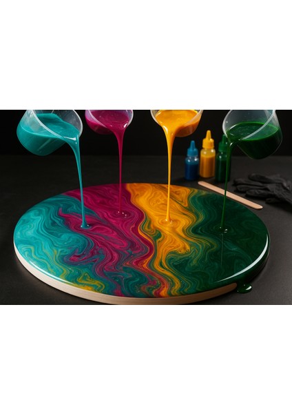 30 kg Hobi Epoksi Speed/ Hızlı Kuruma/ Ultra Şeffaf ve Parlak Epoksi Reçine Ince Döküm Yoğun Kıvam modelleri