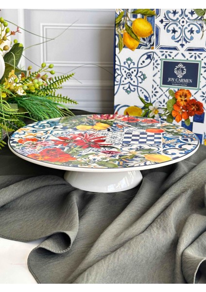 Italy Garden Ayaklı Kek Standı Yuvarlak fiyatları