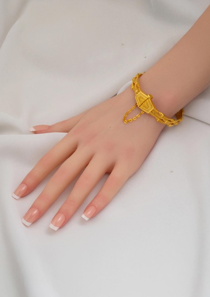 Tokalı Hint Işlemeli 14 Ayar Altın Kelepçe Bilezik fiyatları