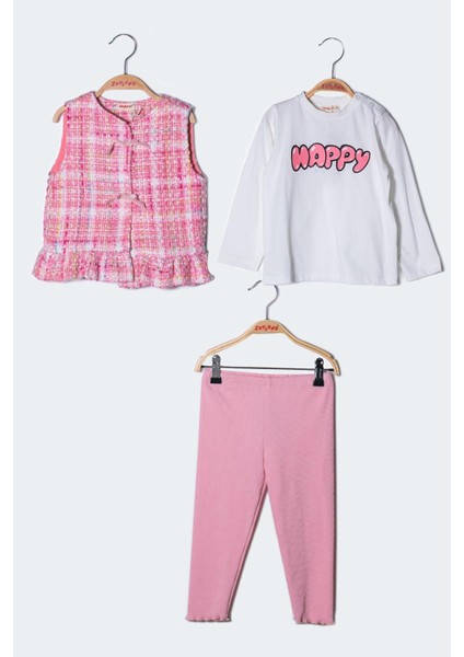 Kız Bebek Yelek Bluz ve Tayt 3'lü Takım fiyatları