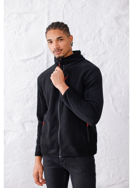 Erkek Biyeli Fermuarlı Spor Polar Ceket modelleri