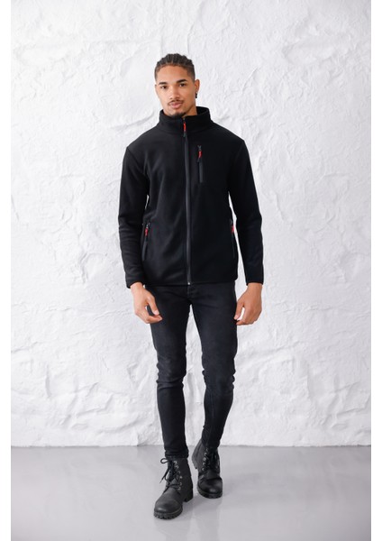 Erkek Biyeli Fermuarlı Spor Polar Ceket indirimleri