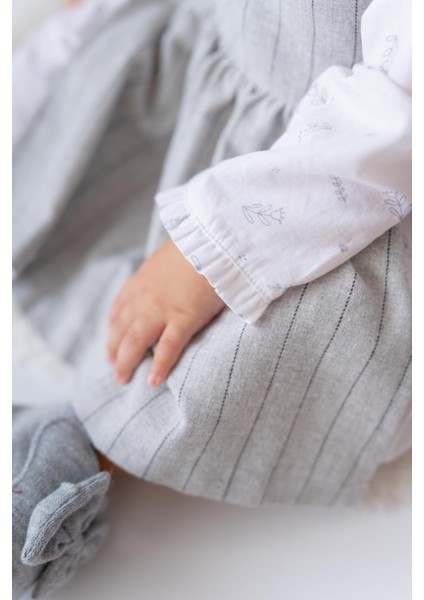 Kız Bebek Dokuma Elbise ve Gömlek Takım - Gri modelleri