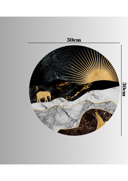 :temperli Cam Daire Tablo, Cam Tablo, Uv Baskı, CTT013