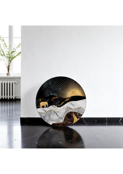 :temperli Cam Daire Tablo, Cam Tablo, Uv Baskı, CTT013