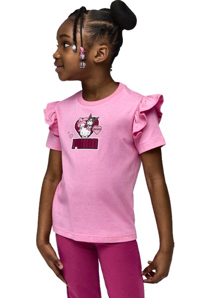 x Hk&fr Ruffle Kız Çocuk Pembe Tişört