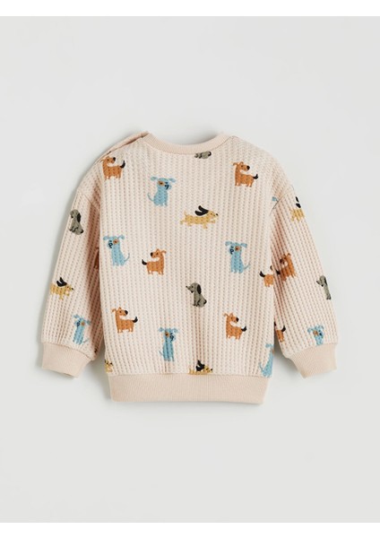 Lcw Baby Bej Baskılı Erkek Bebek Sweatshirt ve Eşofman Alt 2'li modelleri