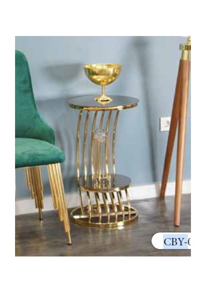 Mim Bronz - Gold Kobra Yan Sehpa