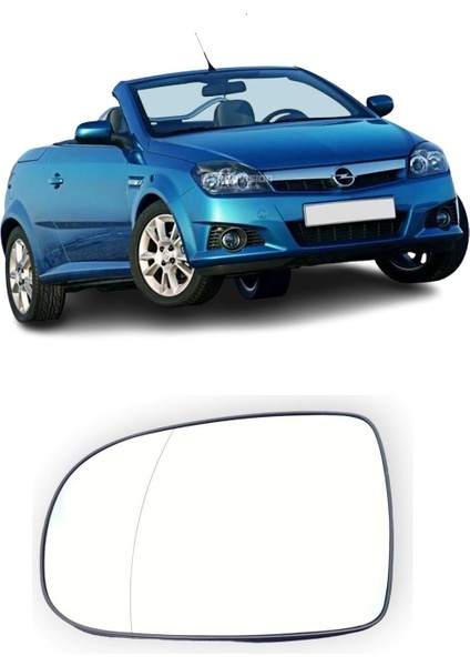 Opel Tigra B 2004-2009 Uyumlu Sol (Şöför Tarafı) Dış Dikiz Aynası Camı Elektrikli Isıtmalı 1426527