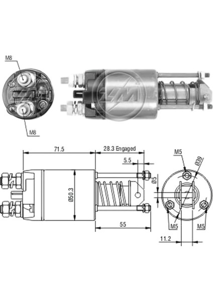 Zm 651 Marş Solenoid Anahtarı 12V | 85530330 85540561 9938390 SND1605 SND1237 modelleri