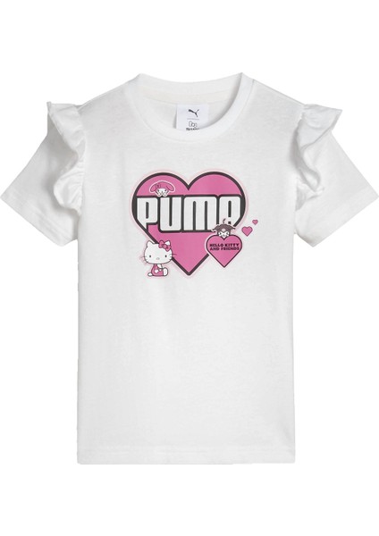 x Hk&fr Ruffle Kız Çocuk Beyaz Tişört