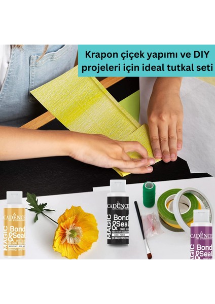 Magic Bond Seal Yapıştırıcı Seti 5li, Vernikli Tutkal, Krapon Çiçek, Kumaş ve Ahşap Tutkalı, 59 ml modelleri
